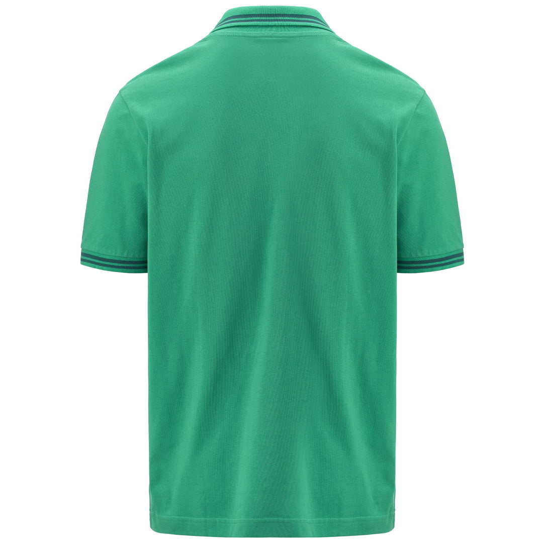 Polo Shirts Man LOGO MALTAX 5 MSS Polo GREEN - GREEN BIOME Dressed Side (jpg Rgb)		