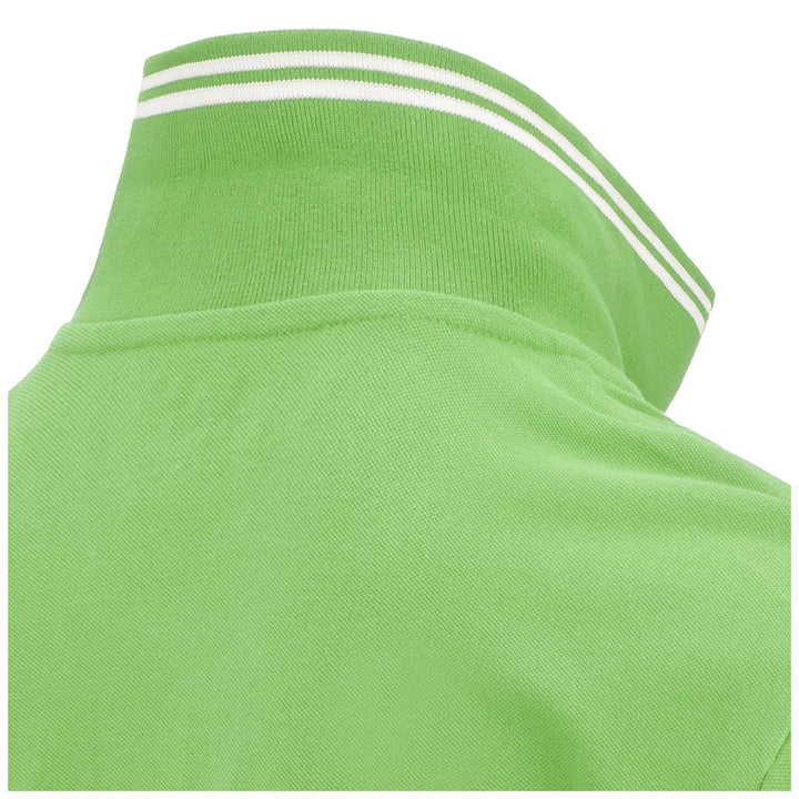 Polo Shirts Man LOGO MALTAX 5 MSS Polo GREEN - WHITE Dressed Back (jpg Rgb)		