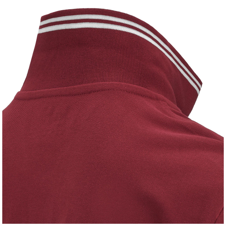 Polo Shirts Man LOGO MALTAX 5 MSS Polo RED GRANATA - WHITE Dressed Back (jpg Rgb)		