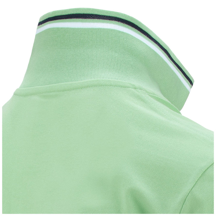 Polo Shirts Man LOGO MALTAX 5 MSS Polo GREEN PISTACHIO - BLUE MARINE - WHITE Dressed Back (jpg Rgb)		