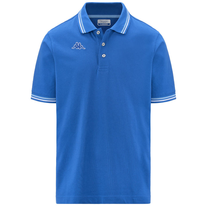 Polo Shirts Man LOGO MALTAX 5 MSS Polo BLUE ROYAL - AZURE LT MARINE - WHITE Photo (jpg Rgb)			