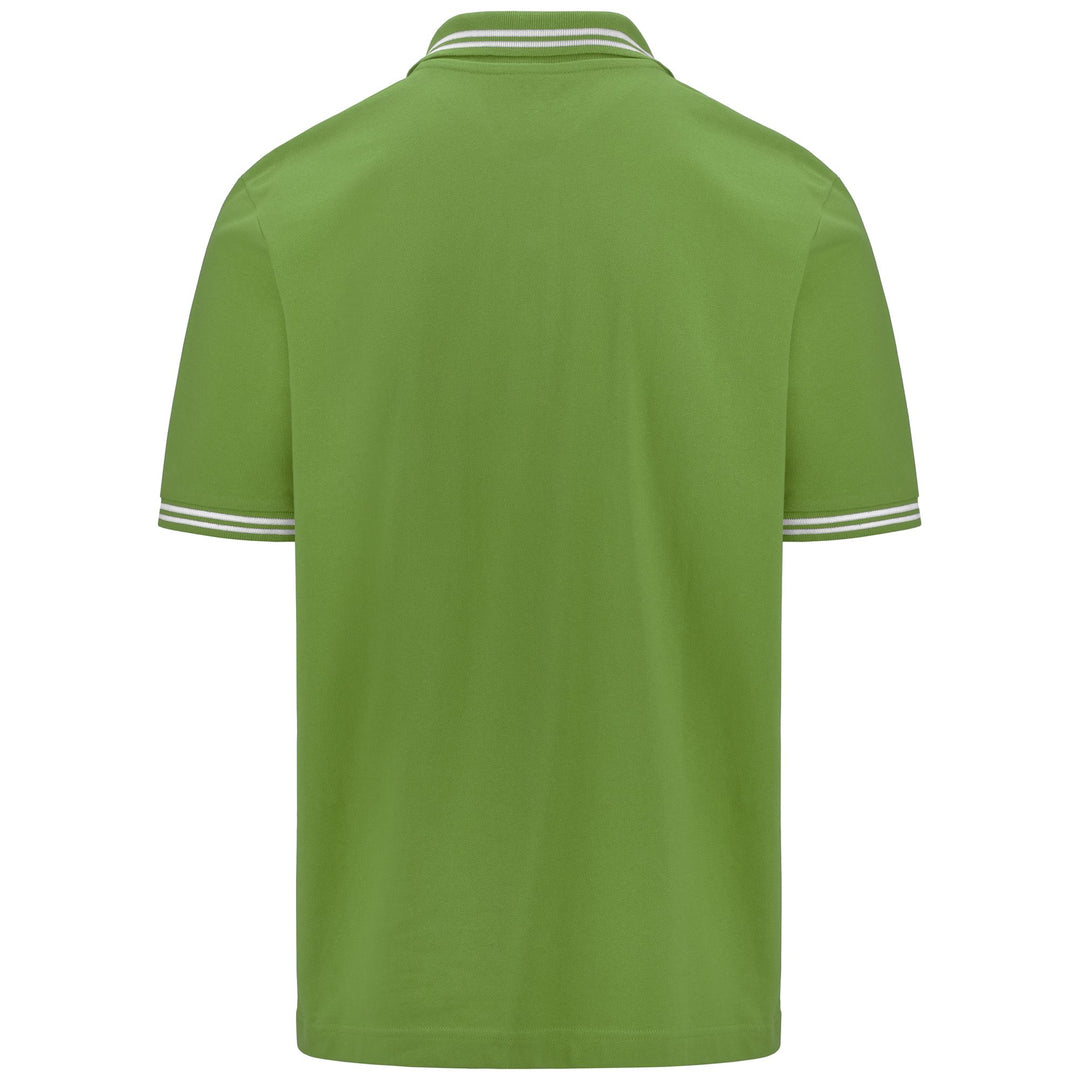 Polo Shirts Man LOGO MALTAX 5 MSS Polo GREEN FLORA Dressed Side (jpg Rgb)		