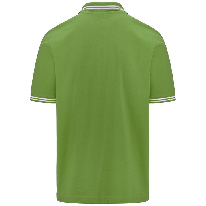 Polo Shirts Man LOGO MALTAX 5 MSS Polo GREEN FLORA Dressed Side (jpg Rgb)		