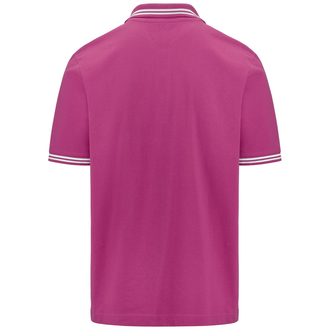 Polo en coton fuchsia pour homme, coupe classique, style sport main