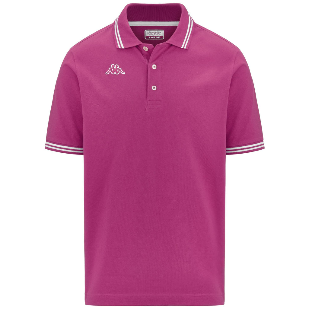 Fuchsia Men's Regular Fit Cotton Polo Shirt for Sportstyle | Kappa