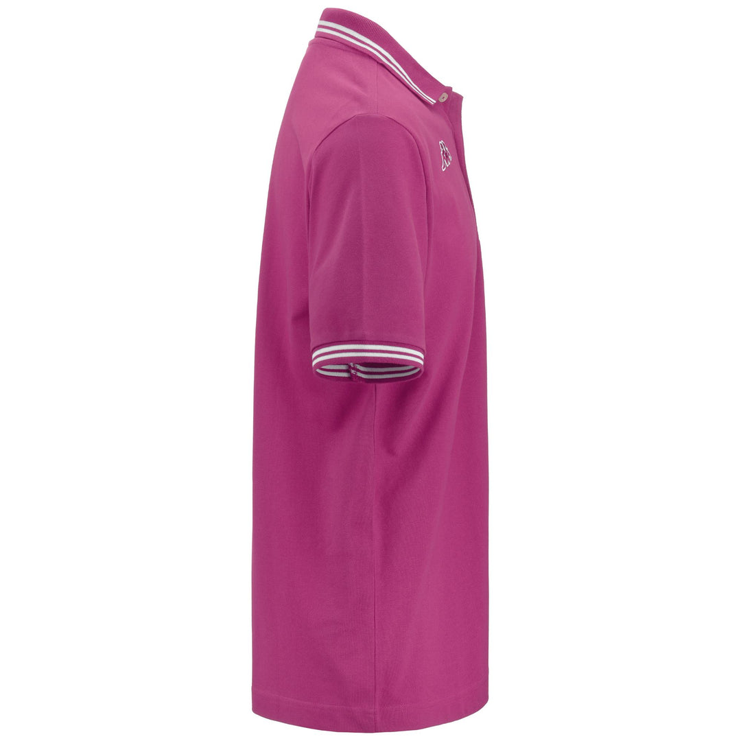 Polo en coton fuchsia pour homme, coupe classique, style sport main