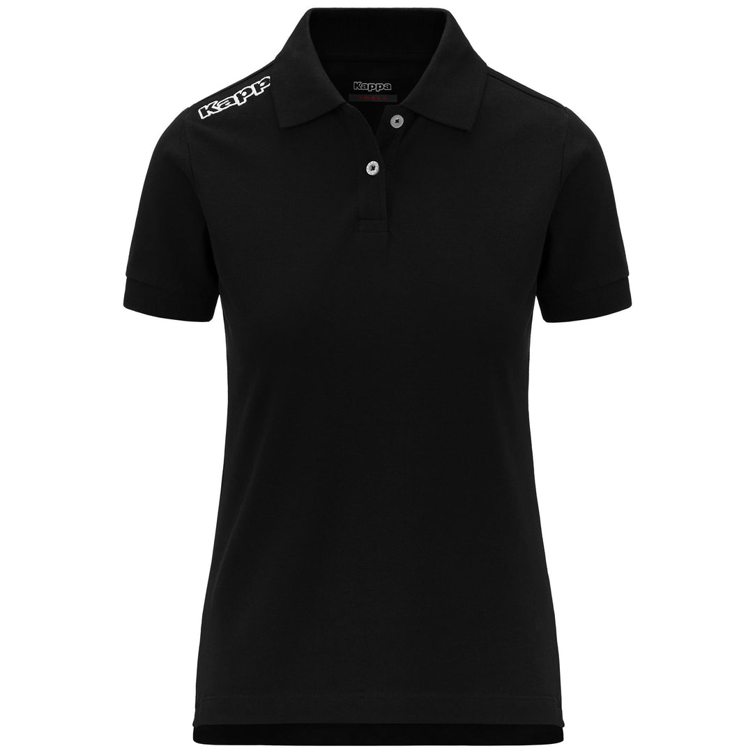 Black Women's Training Polo Shirt in Cotton. 01