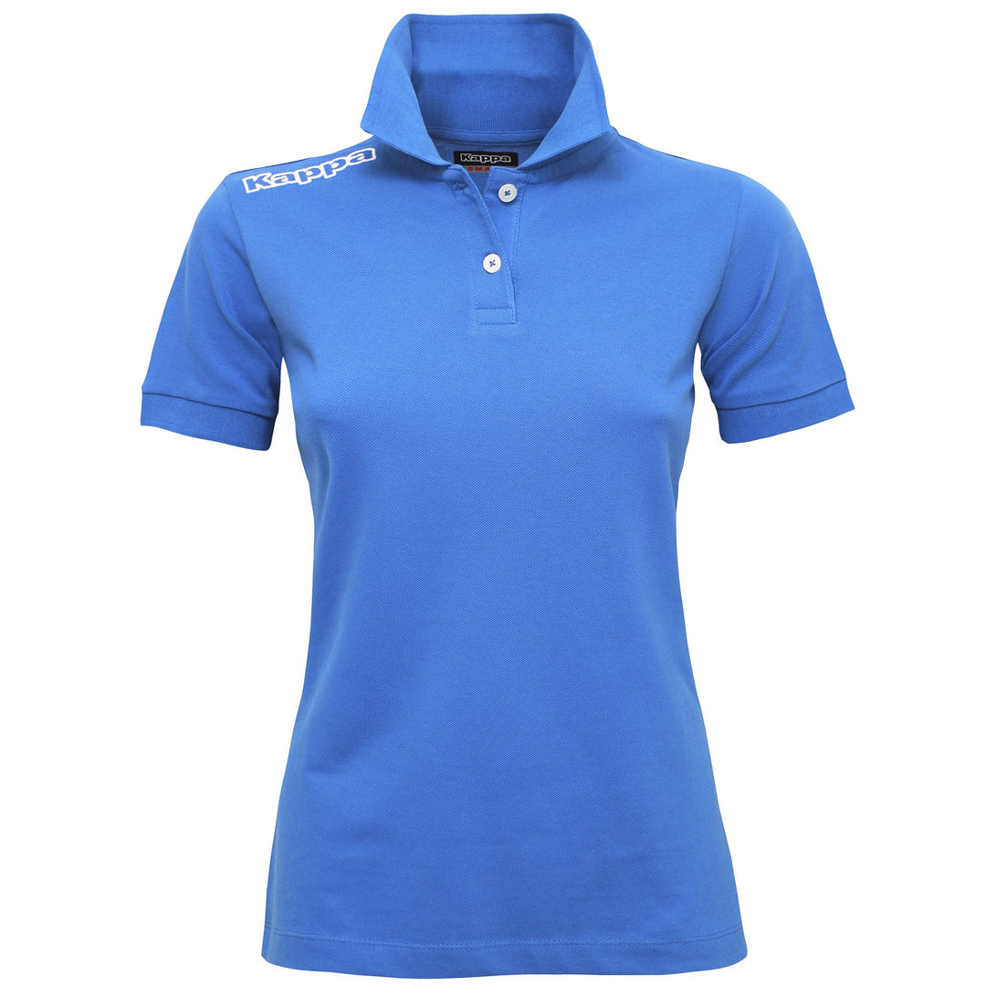 Blue Women's Slim Fit Pique Polo Shirt with Kappa Embroidery 01