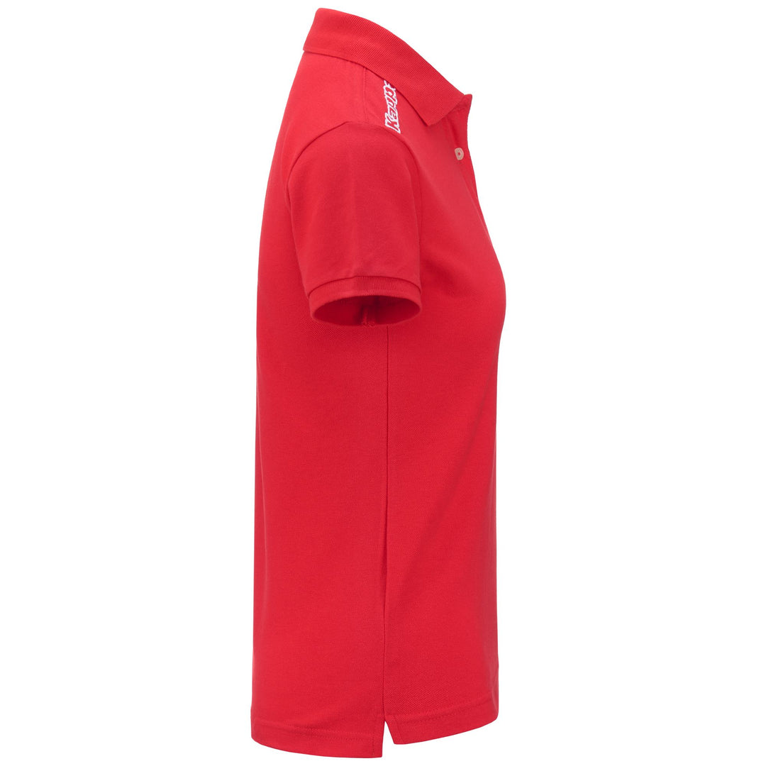 Red Women's Slim Fit Cotton Polo Shirt for Training main