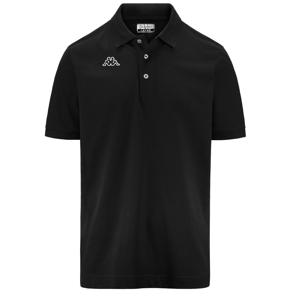 Black Men's Cotton Sportstyle Polo Shirt with Embroidered Logo 02