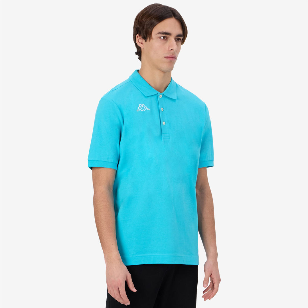 Turquoise Men's Sportstyle Cotton Polo main