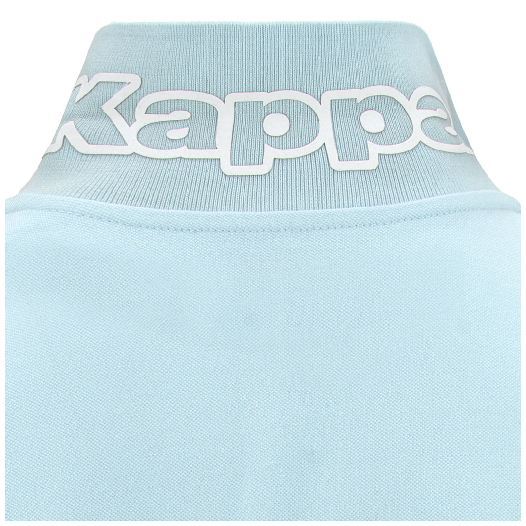 Baby Blue Men's Cotton Polo Shirt with Logo 01