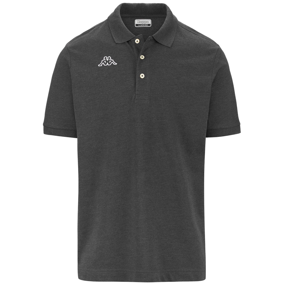 Dark Grey Men's Cotton Sportstyle Polo Shirt with Logo main