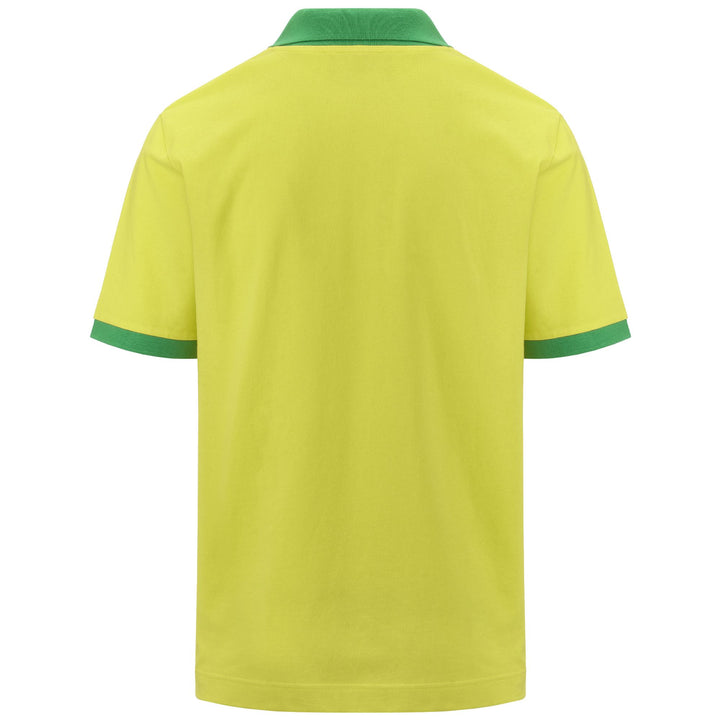 Polo Shirts Man LOGO  LIFE MSS Polo GREEN PRIMROSE - GREEN FERN Dressed Side (jpg Rgb)		
