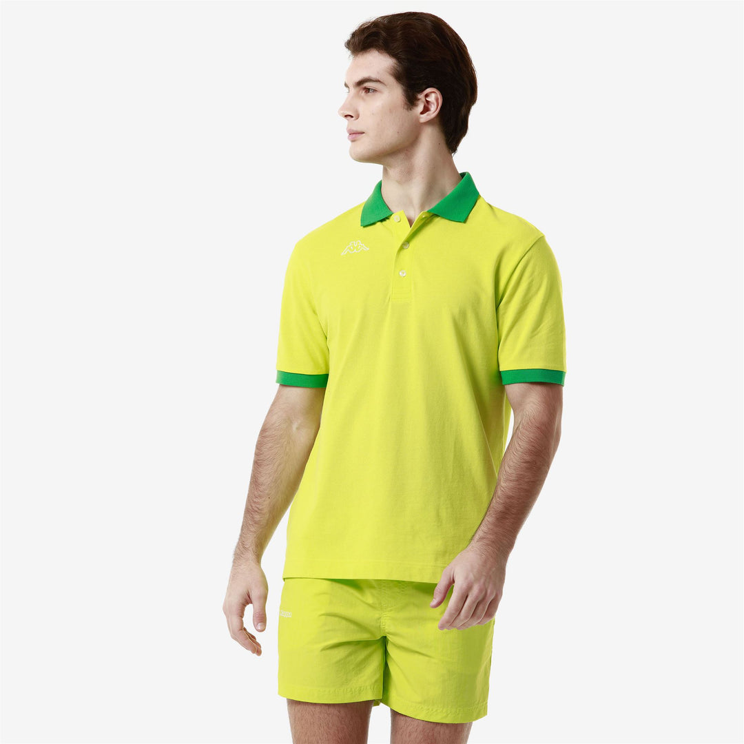 Polo de algodón para hombre en color verde primavera para estilo deportivo main