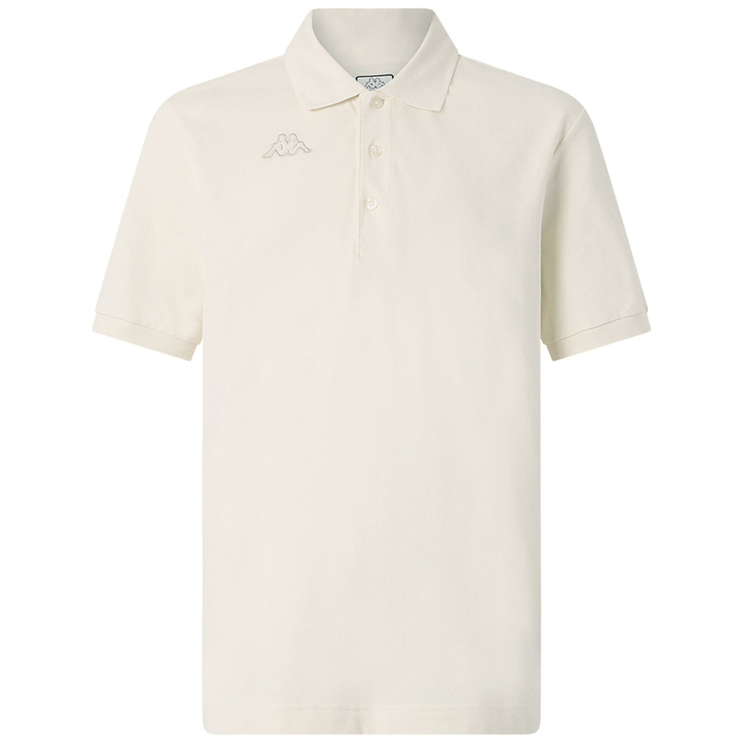 White beige Men's Cotton Polo Shirt with Regular Fit 01