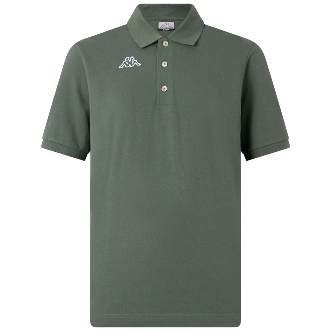 Grey green Men's Cotton Polo Shirt with Short Sleeves 01