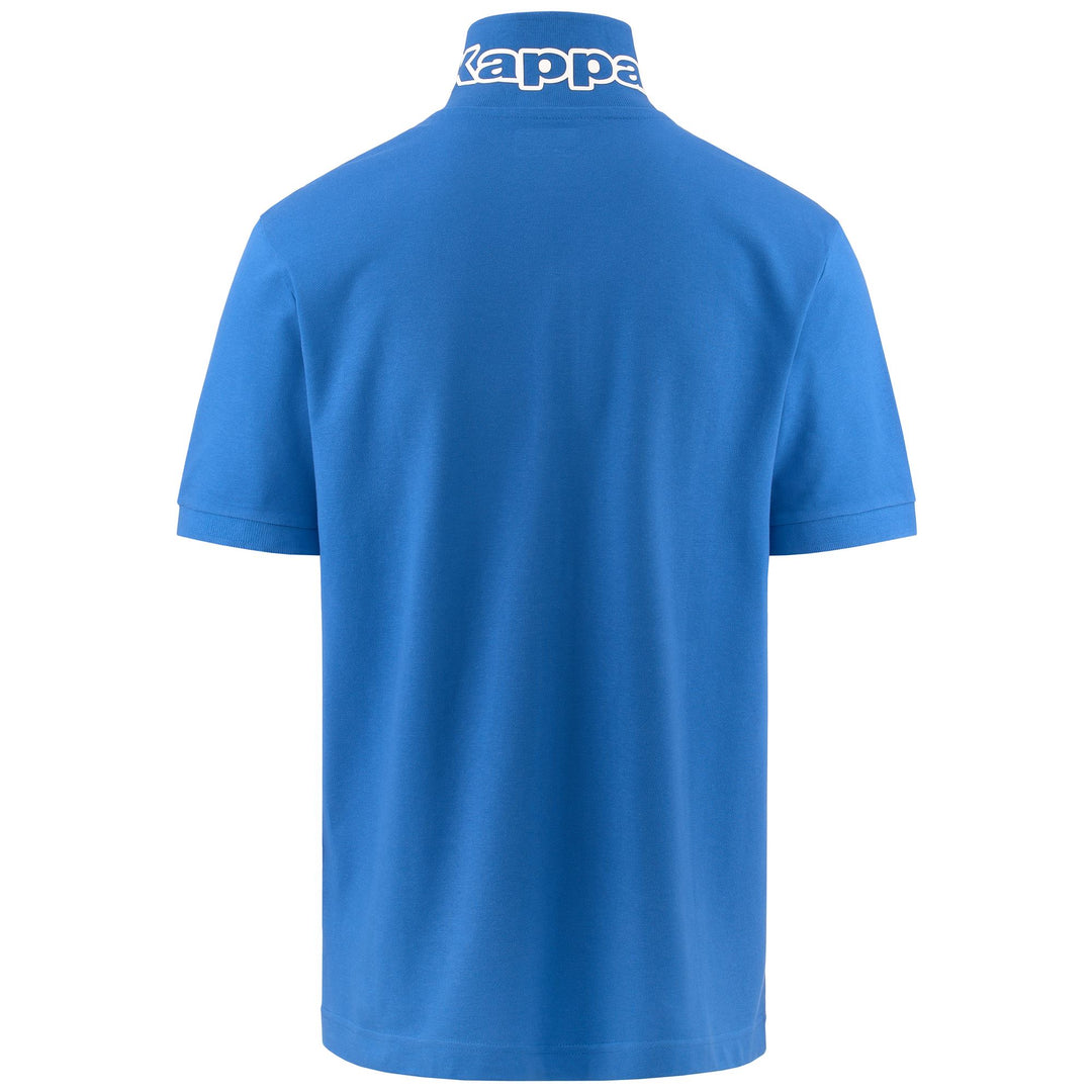 Polo Shirts Man LOGO  LIFE MSS Polo BLUE ROYAL-WHITE Dressed Side (jpg Rgb)		