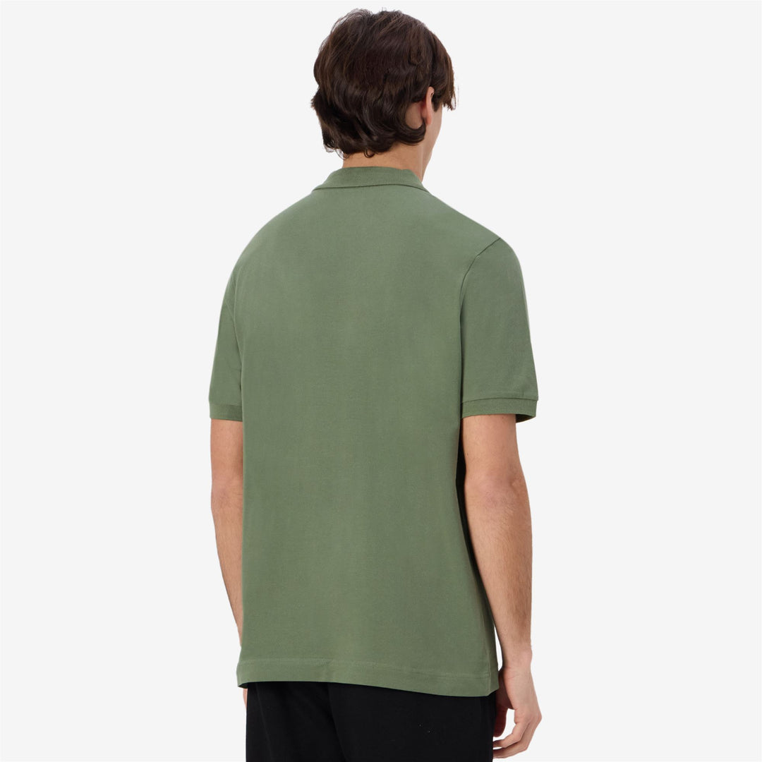 Polo Shirt Sportiva Uomo in Cotone Verde Oliva main