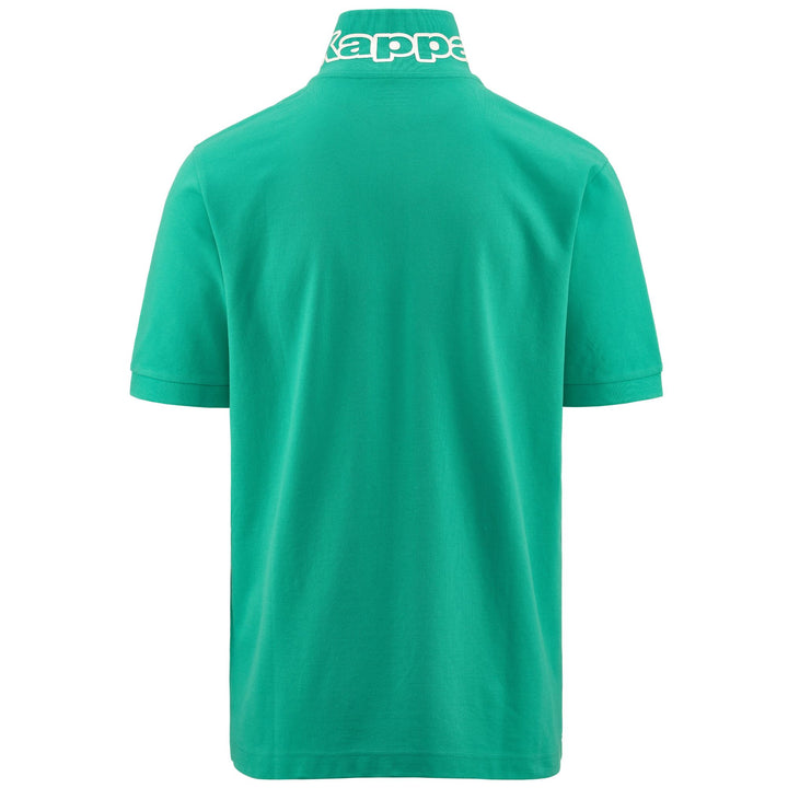 Polo Shirts Man LOGO  LIFE MSS Polo GREEN POOL Dressed Side (jpg Rgb)		