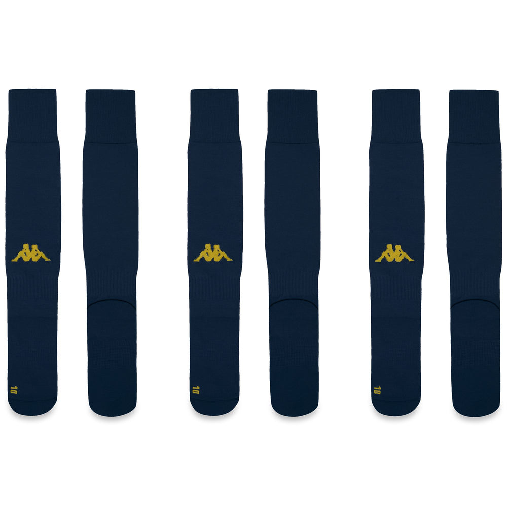 KAPPA4FOOTBALL PENAO 3PACK - Socks - Knee High Sock - Man - BLUE MARINE-YELLOW CHROME 02
