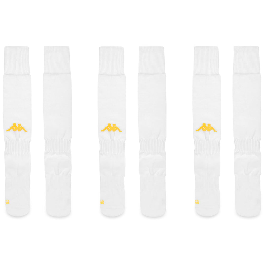 KAPPA4FOOTBALL PENAO 3PACK - Socks - Knee High Sock - Man - WHITE-YELLOW CHROME 02