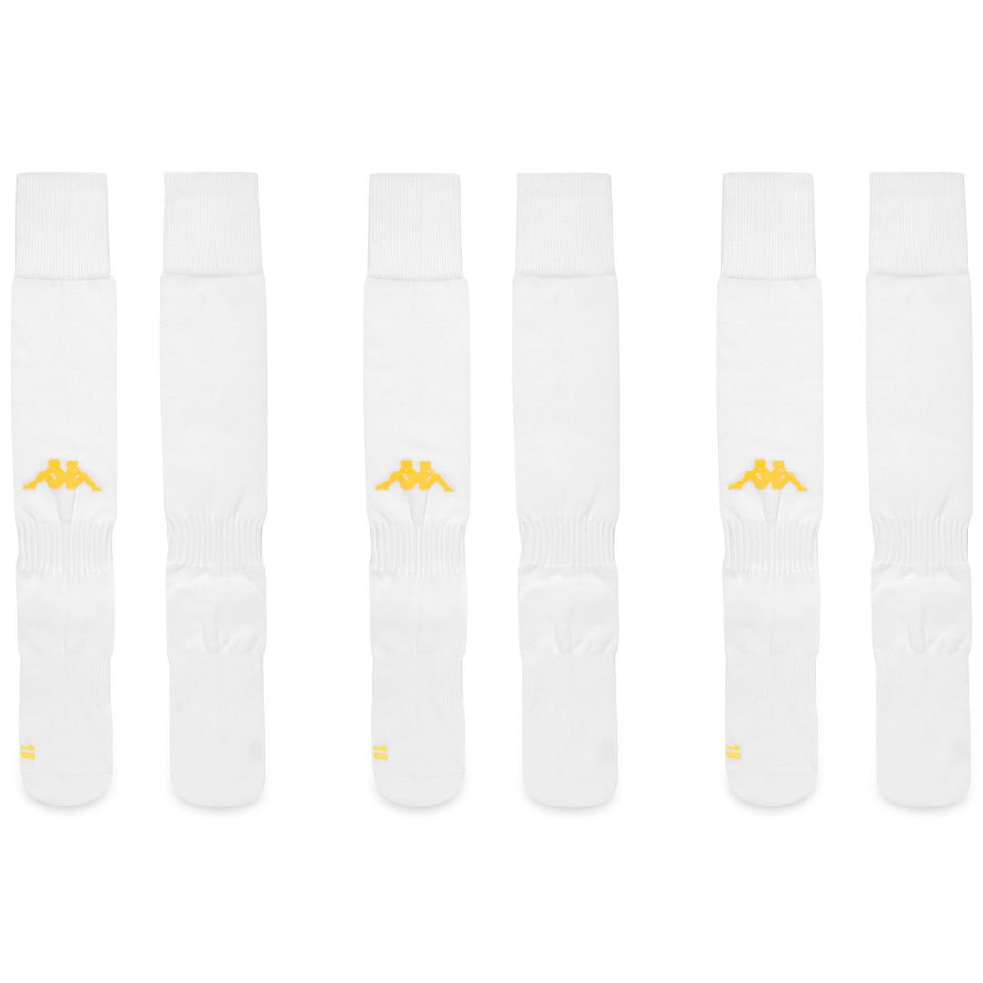 KAPPA4FOOTBALL PENAO 3PACK - Socks - Calza altezza ginocchio - Uomo - WHITE-YELLOW CHROME main
