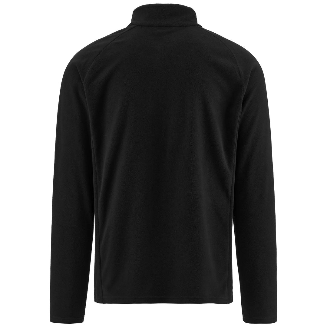 Pull de ski unisexe noir en polaire microfibre, coupe ajustée main