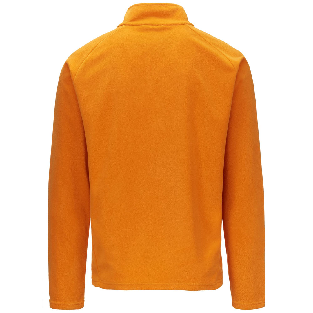 Pull de ski unisexe orange en polaire microfibre, coupe ajustée main