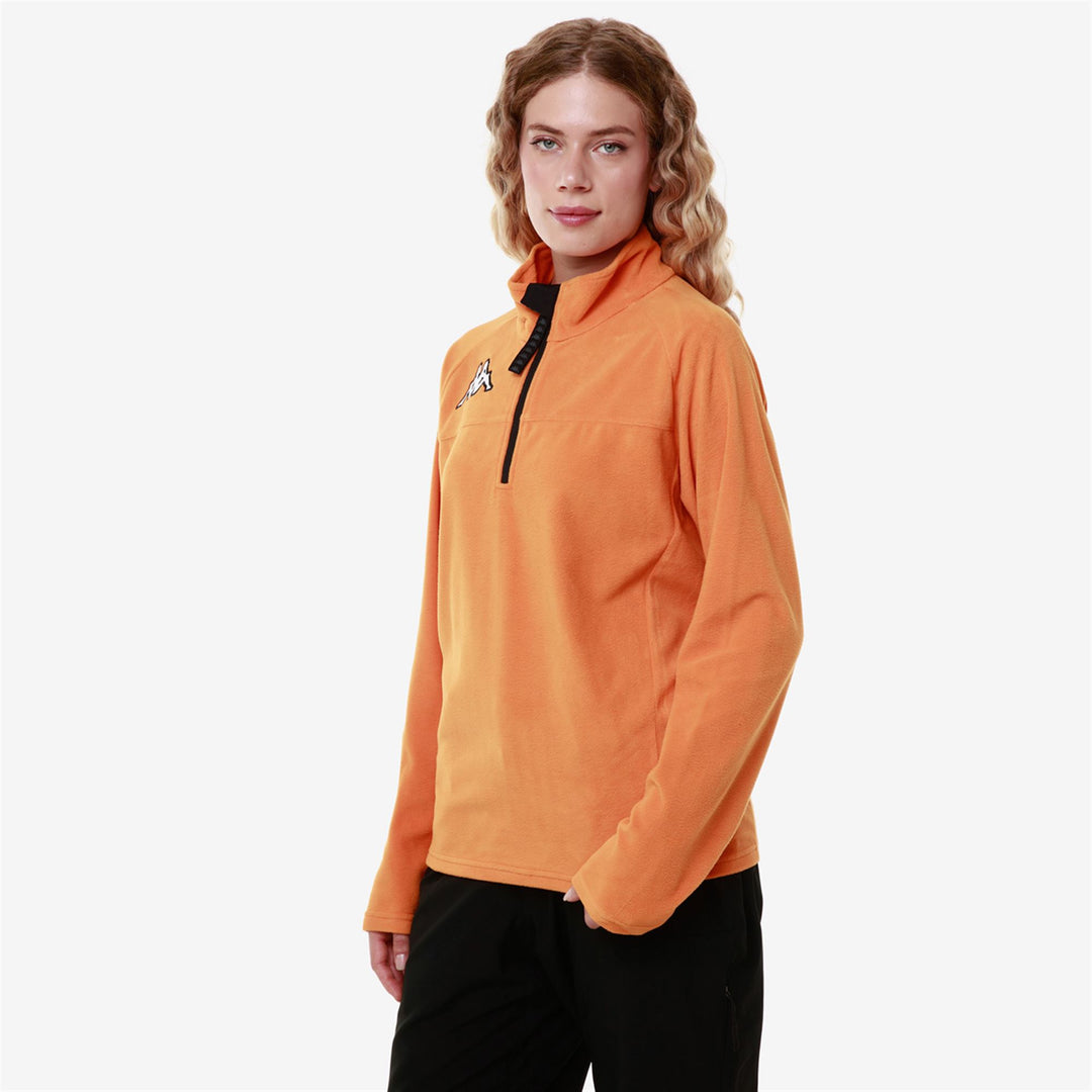 Maglione in Pile da Sci Unisex Arancione Nero main