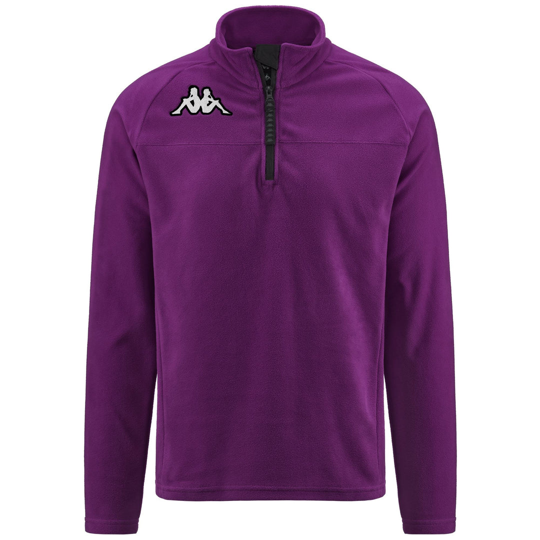 Violet Unisex Ski Fleece Jumper with Half Zip and Slim Fit main