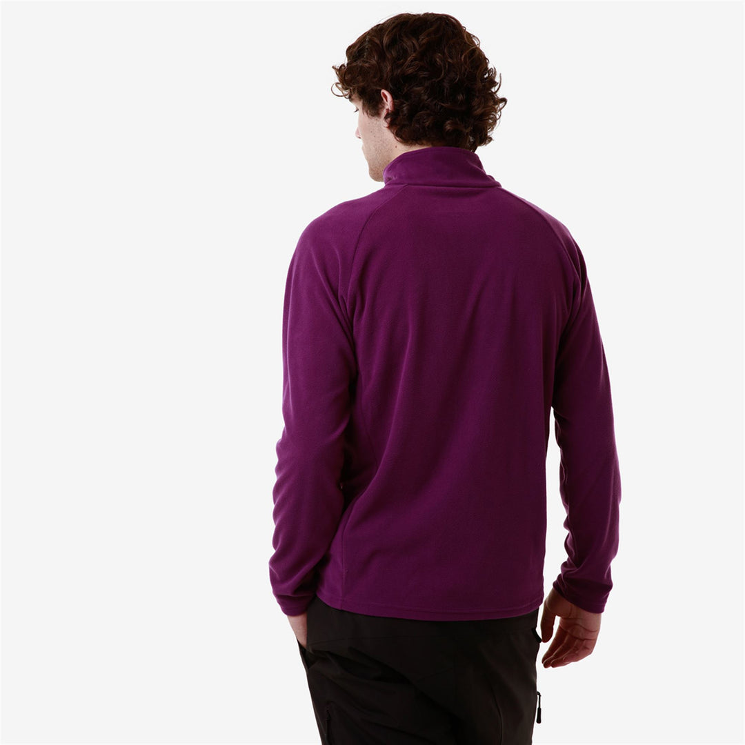 Pull polaire unisexe violet coupe ajustée pour le ski main
