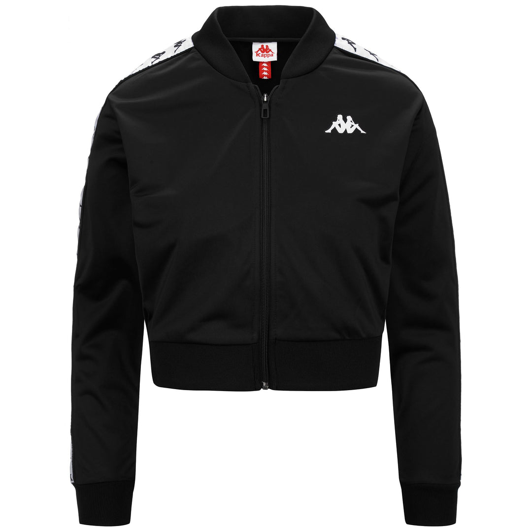 Sweat-shirt court de sport noir pour femme, coupe ajustée 01