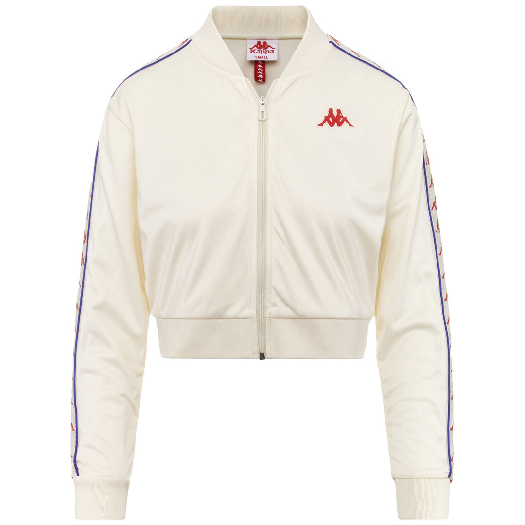 Sweat-shirt court de sport blanc pour femme, coupe ajustée 01