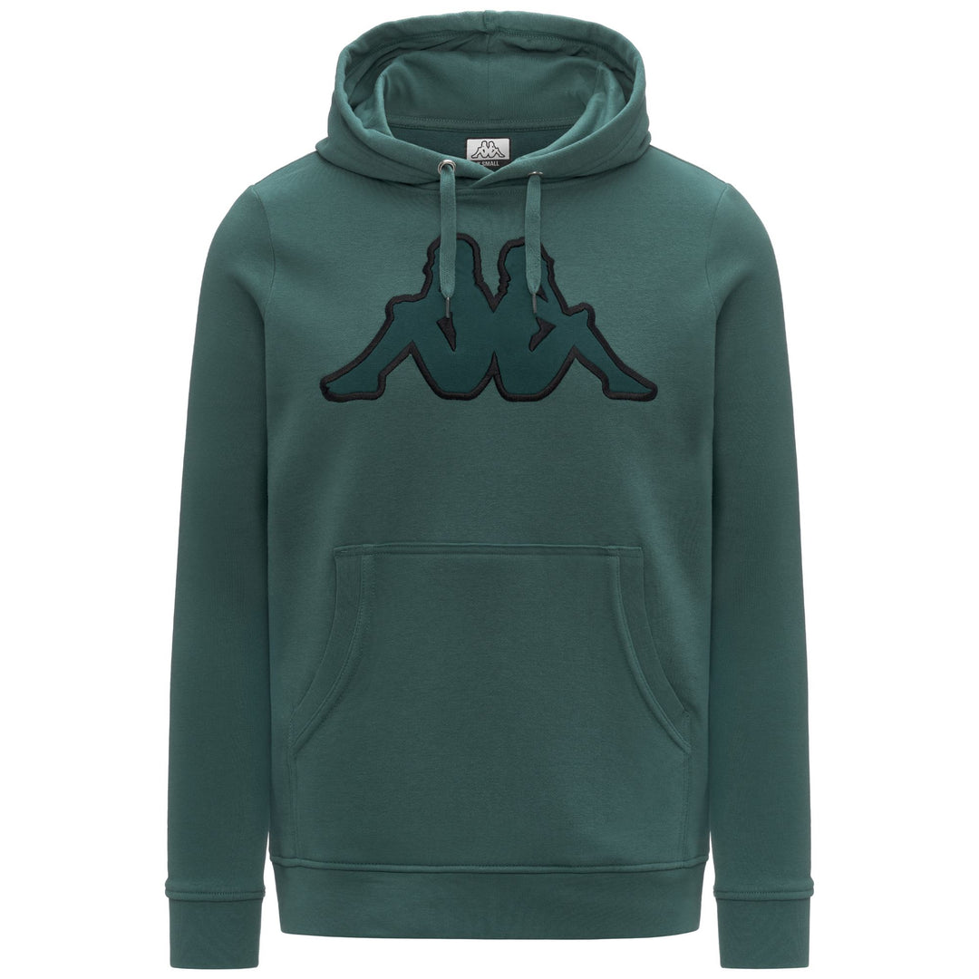 Green jasper Men's Fleece Hoodie with Kangaroo Pocket 01