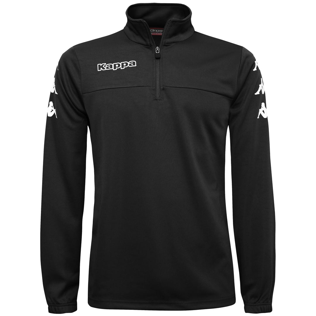 Black Men's Football Fleece Jumper. 01