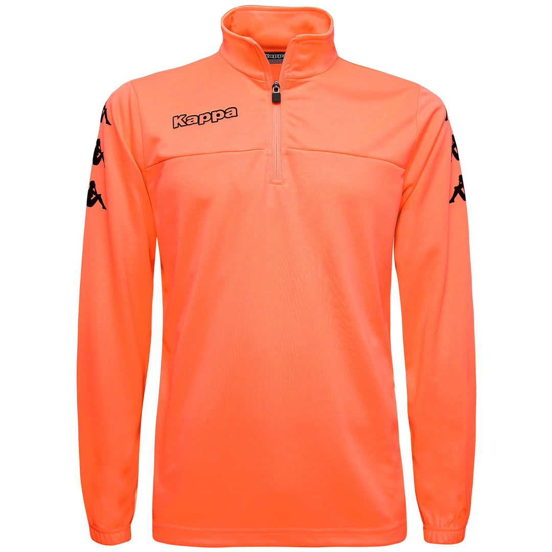 Fluorescent Red Men's Football Fleece Jumper 01