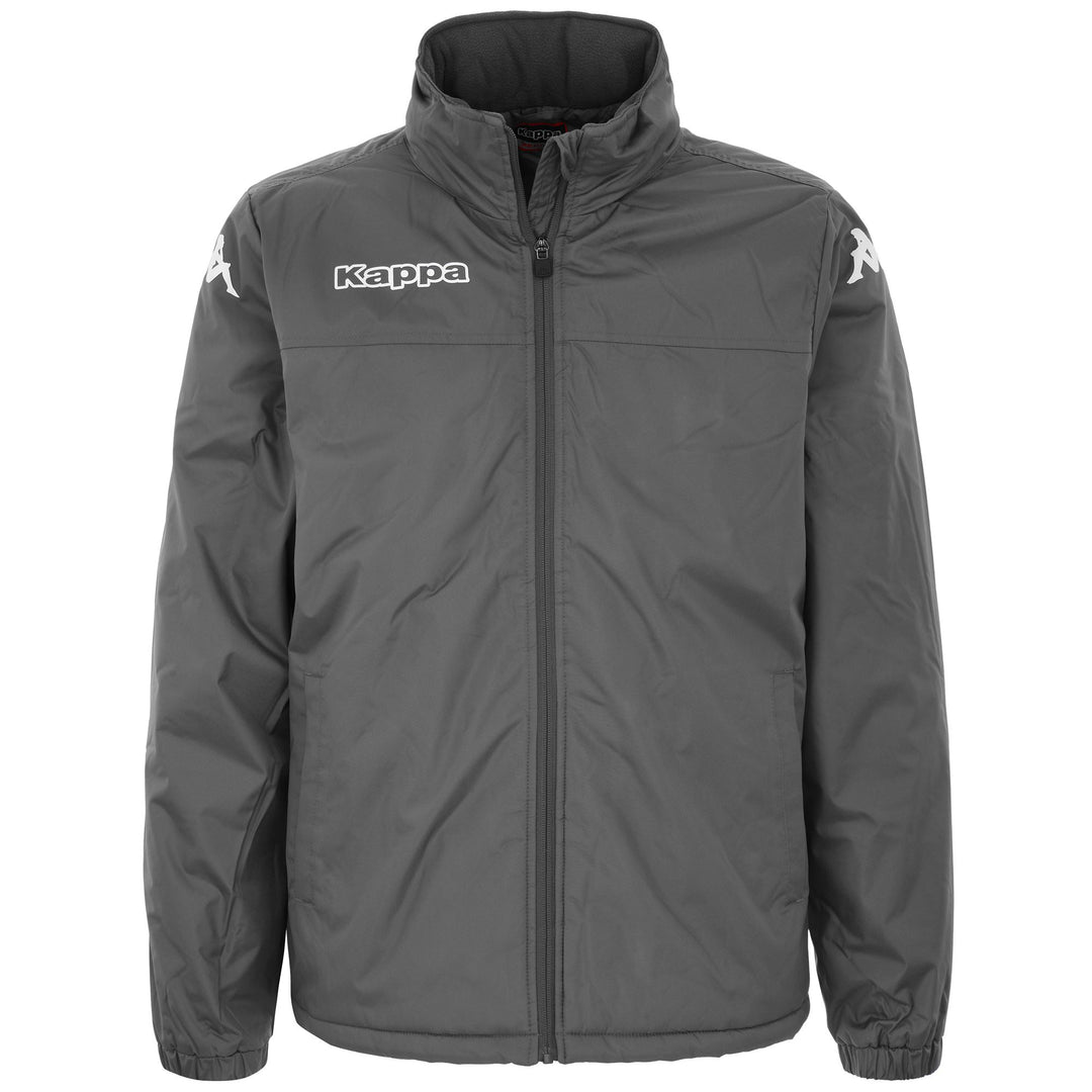 Dark Grey Men's Football Mid Jacket with Water Protection. 01