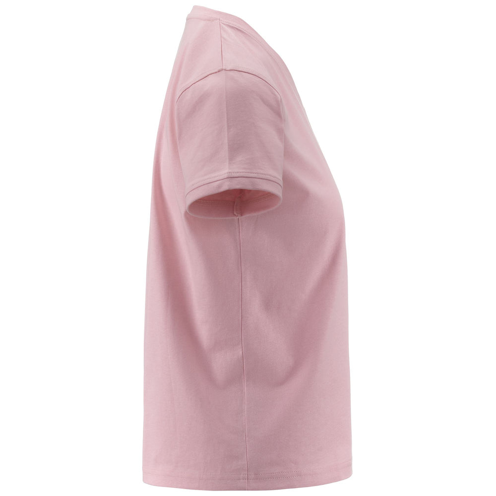 T-ShirtsTop Woman LOGO  CABOU T-Shirt PINK PEACHSKIN Dressed Front (jpg Rgb)	