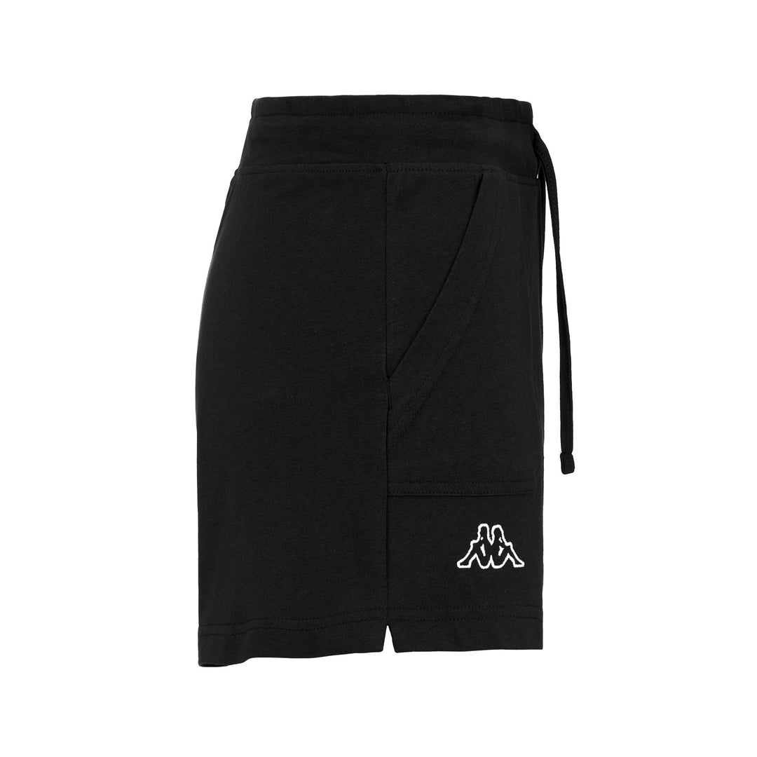 Short de sport noir pour femme, coupe classique, en jersey. main