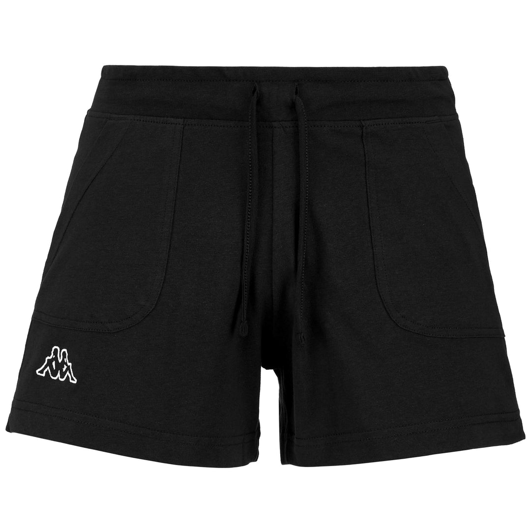 Black Women's Sport Jersey Shorts with Pockets 01