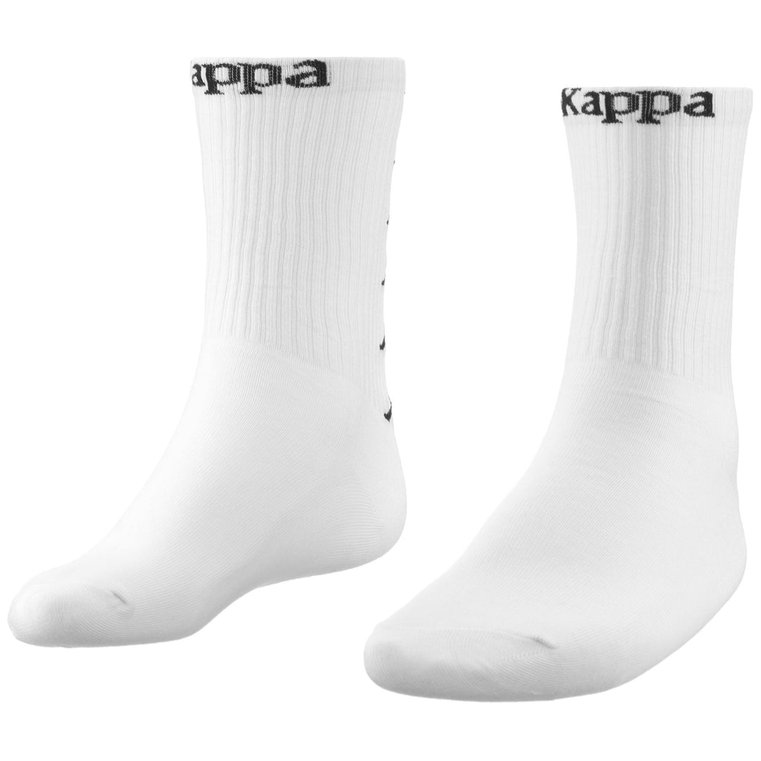 Chaussettes de sport unisexes blanches mi-mollet en éponge (lot de 3) main