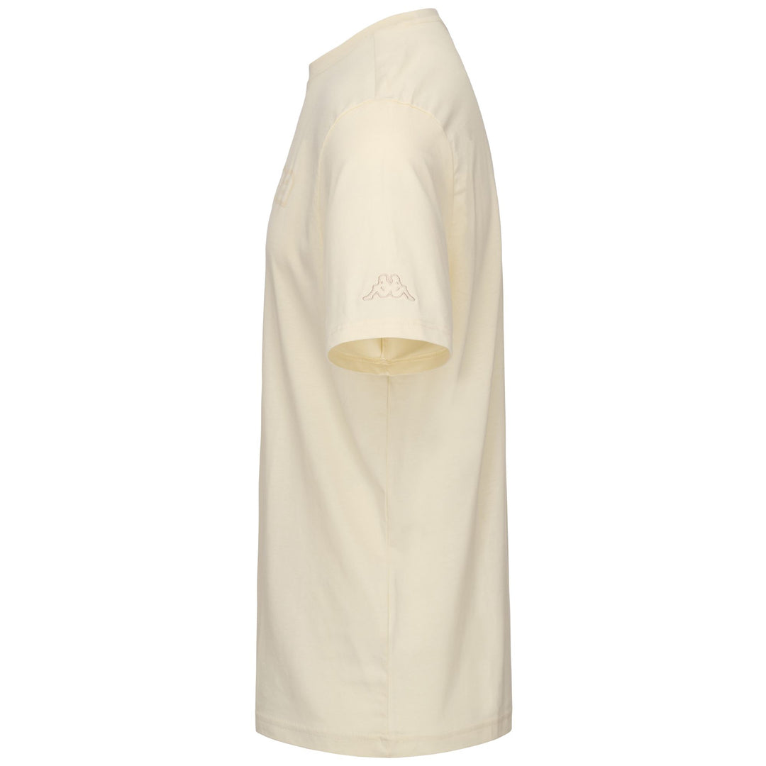 White Men's Regular Fit Logo T-Shirt with Round Neck main