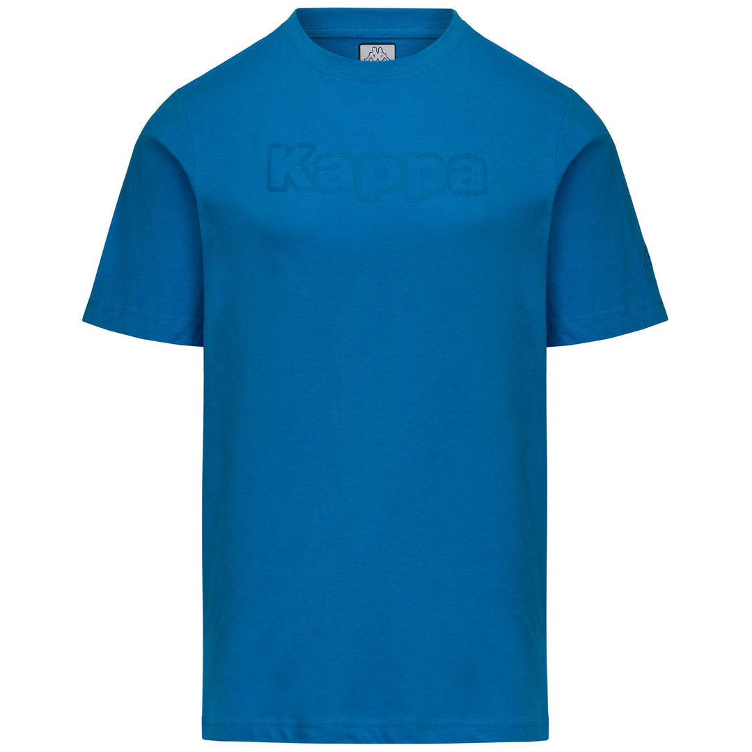 T-shirt de sport bleu pour homme, coupe classique, en coton 01
