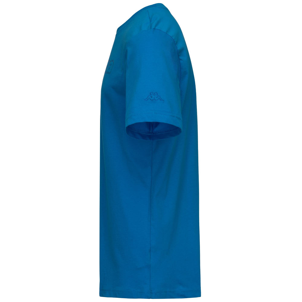 T-shirt de sport bleu pour homme, coupe classique, en coton 02