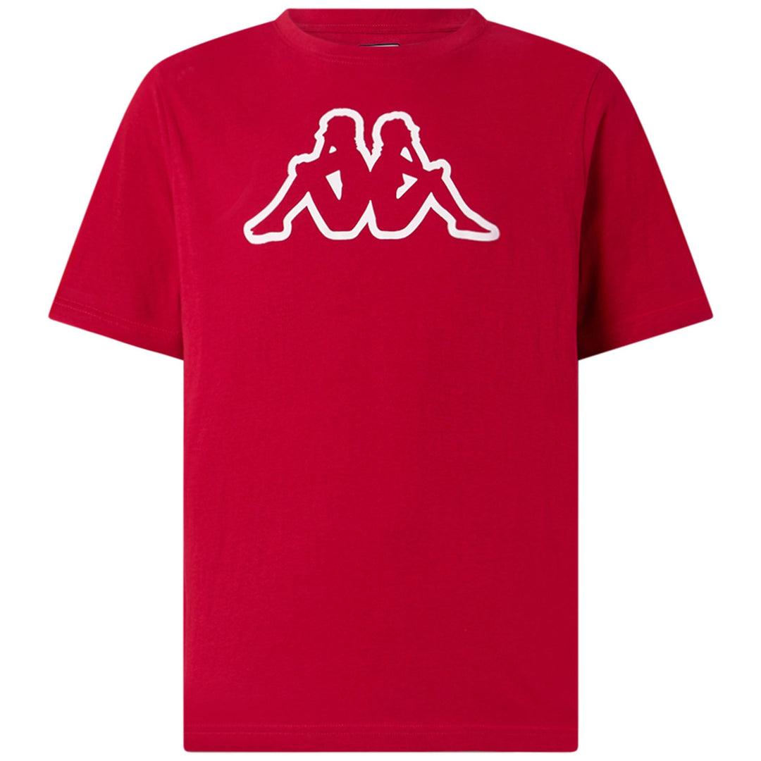 Red Men's Cotton T-Shirt with Logo 01