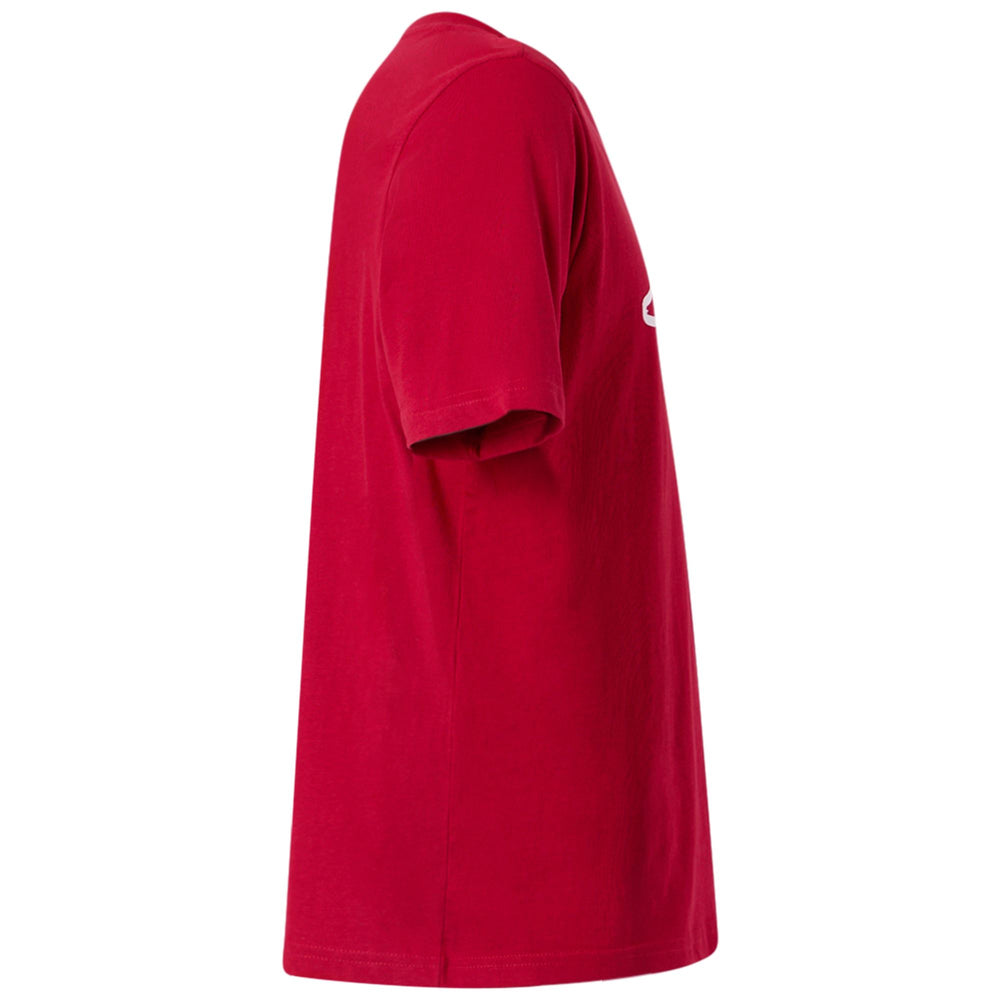 Red Men's Cotton T-Shirt with Logo 02