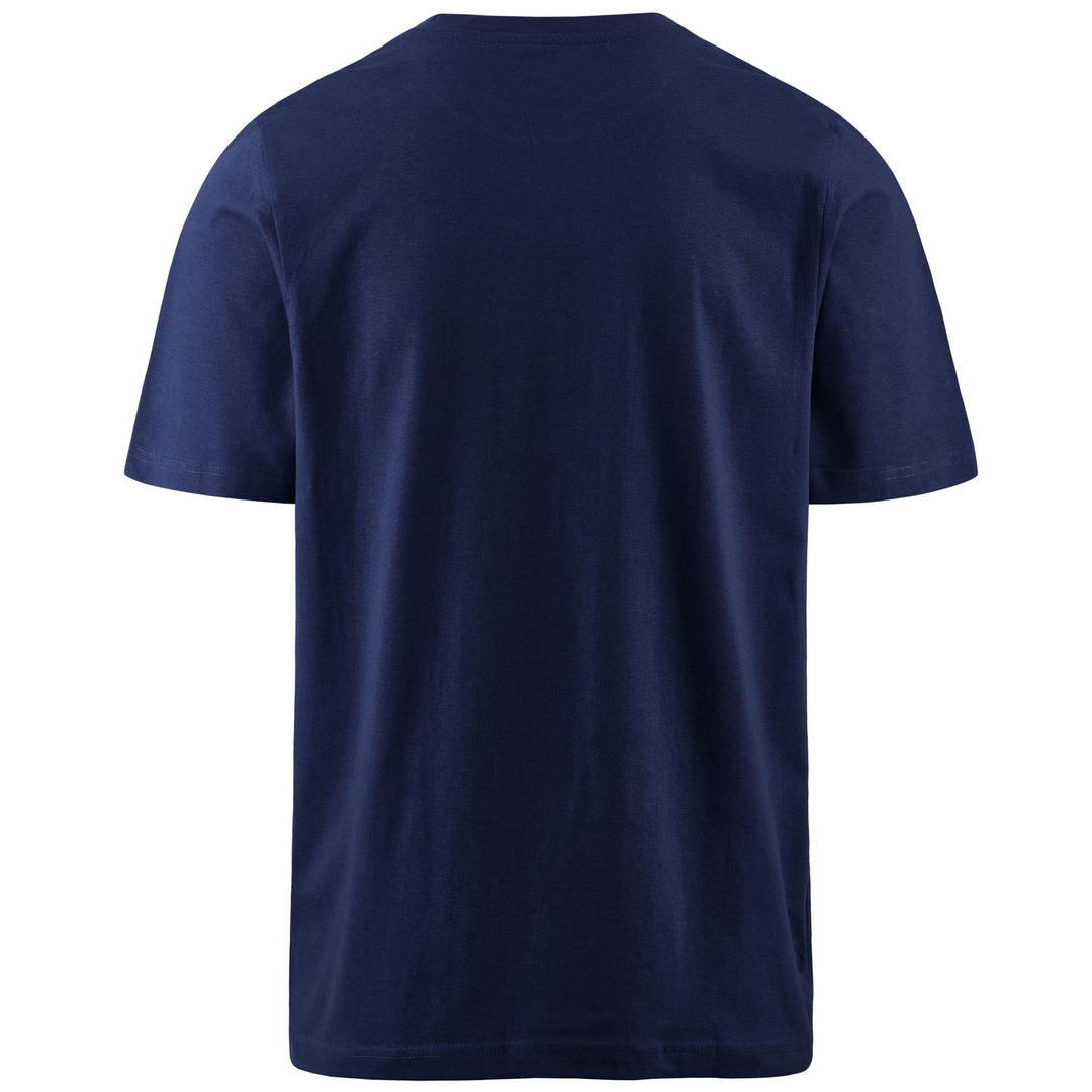 T-shirt de sport bleu pour homme, coupe classique, en coton main