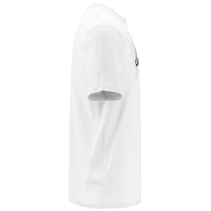 T-ShirtsTop Man LOGO  KORPO CROMEN T-Shirt WHITE-BLACK Dressed Front (jpg Rgb)	