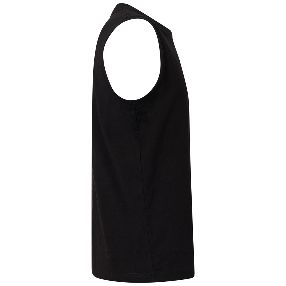 Black Men's Sleeveless T-Shirt with Logo in Cotton 02